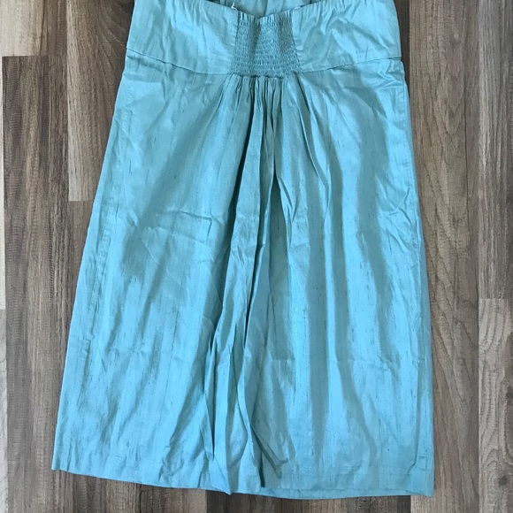 NWT silk, mint, strapless dress w beading, medium - Picture 5 of 6